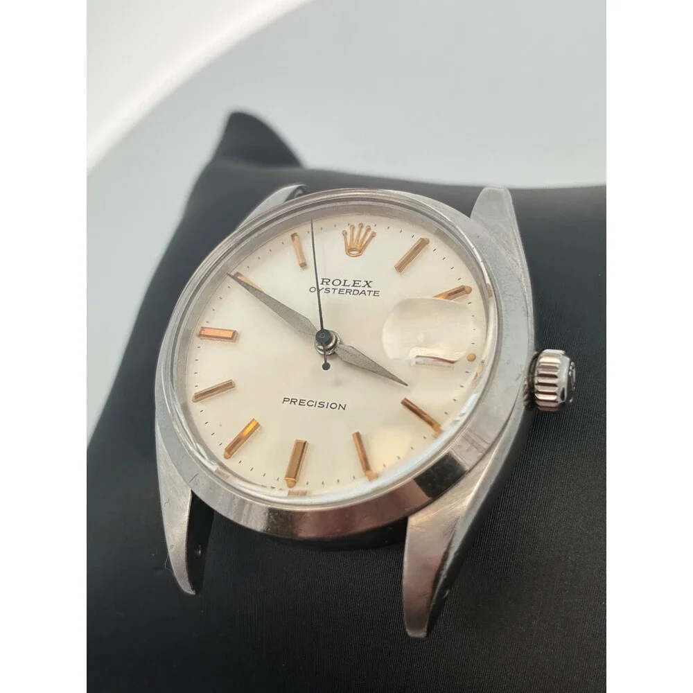 Vintage Rolex Oyster Date Precision 6694 Stainless Steel Date Watch Head